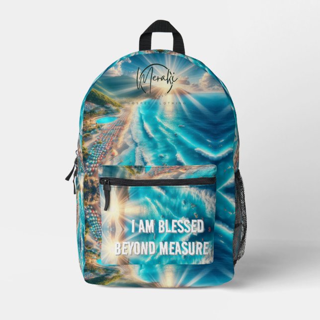 Mochila Impresa Explora con confianza: Soy bienaventurada y elegan (Anverso)