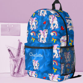 Mochila Impresa Explorador de cielo encantado: Unicornio alado cap