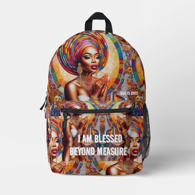 Mochila Impresa Explore with Confidence: I Am Blessed Stylish Back (Anverso)