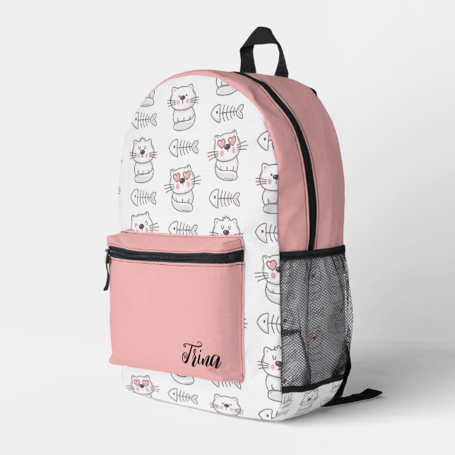 Mochila Impresa Expresiones Mágicas de Gatos (Esquina derecha trasera )