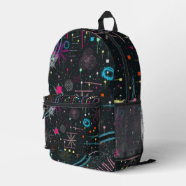 Mochila Impresa Expresionismo abstracto maximalista