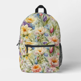 Mochila Impresa Exquisitas Flores De Primavera Sofisticadas. Pintu