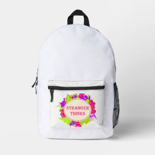 Mochila Impresa Extraño piensa cita al estilo de un programa de te