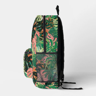 Mochila Impresa Extravagancia de hojas tropicales