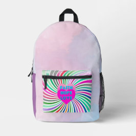 Mochila Impresa Faith Hope Love Colorful Hearts Backpack