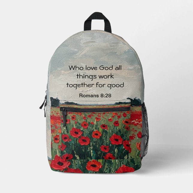 Mochila Impresa Faith in Bloom – Print Cut Sew Bag (Anverso)