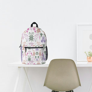 Mochila Impresa Fall Vintage Botanicals Custom Name