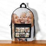 Mochila Impresa Familia personalizado 7 Collage de fotos negro<br><div class="desc">Actualice su estilo corporativo con la mochila impresa del logotipo de la empresa moderna Black Business. Esta mochila elegante y profesional presenta un diseño negro contemporáneo, un personalizable con el logotipo de su empresa para un toque personalizado. Está construido a partir de materiales duraderos y ofrece amplios compartimentos, como un...</div>