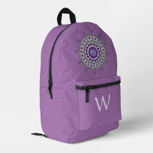 Mochila Impresa Fantasía de Mehndi Plateado