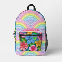 Fantasía floral y arcoiris personalizados