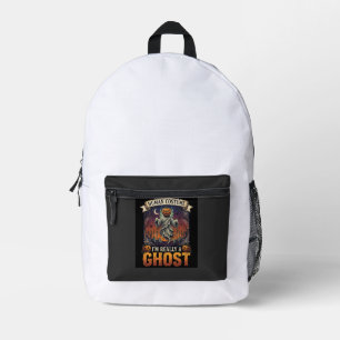 Mochila Impresa Fantasma de disfraz humano Cabeza de calabaza Ceme