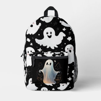 Mochila Impresa Fantasmas adorables: un divertido patrón de Hallow