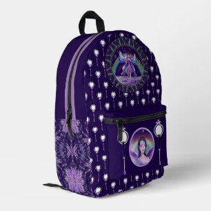 Mochila Impresa Faro morado de lluvia