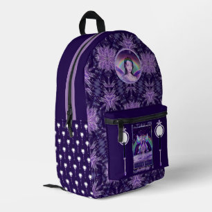Mochila Impresa Faro morado de lluvia