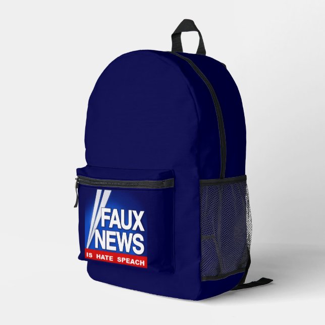 Mochila Impresa Faux News (Esquina derecha trasera )