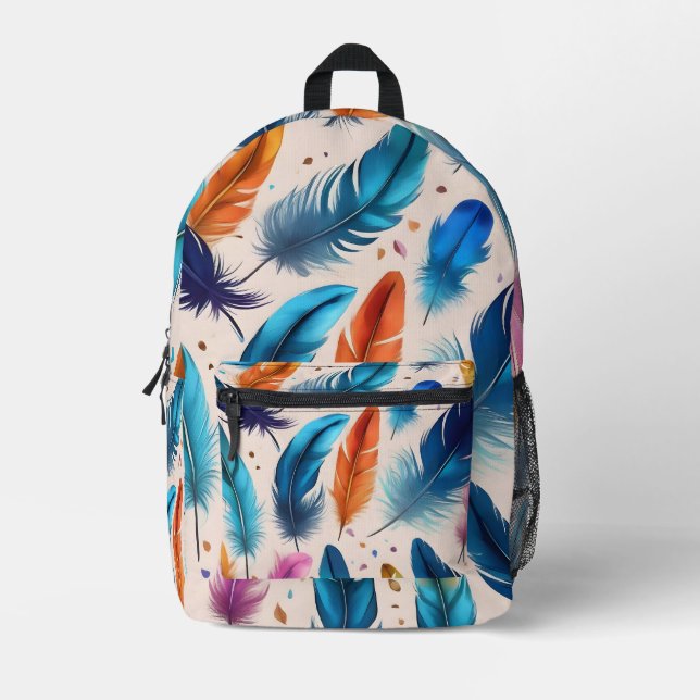 Mochila Impresa Feathers (Anverso)