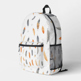 Mochila Impresa Feathers Luxury Trendy Boho Collection