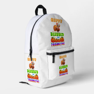 Mochila Impresa Feliz Bendito Y Agradecido