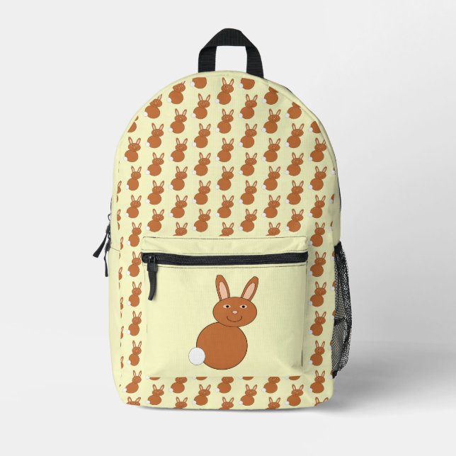Mochila Impresa Feliz Conejo de Pascua (Anverso)