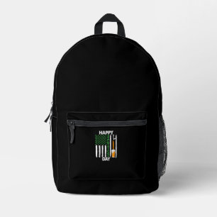 Mochila Impresa Feliz Día de San Patrón Shamrock bandera estadouni
