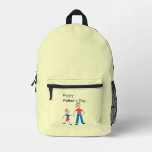 Mochila Impresa Feliz Día del Padre amarillo