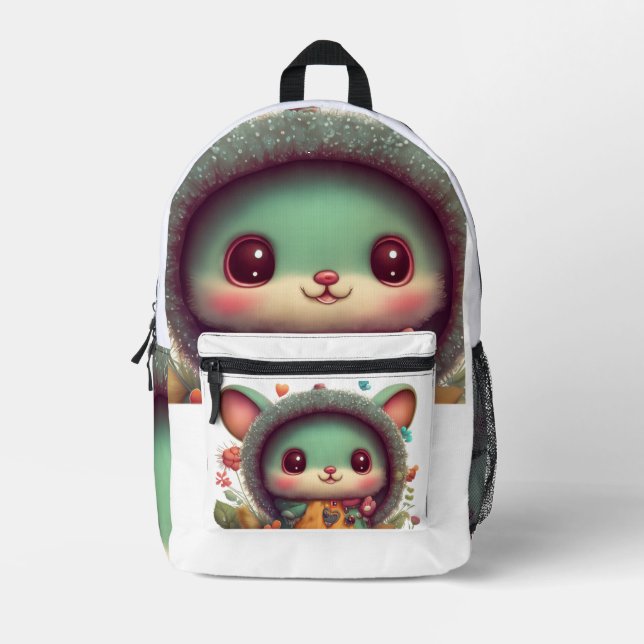 Mochila Impresa feliz en la escuela (Anverso)