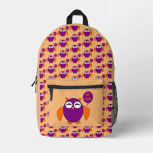 Mochila Impresa Feliz Fiesta Owl de Halloween