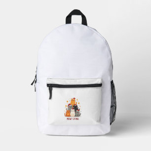 Mochila Impresa Feliz Gatomidad Gato Árbol de Navidad Navidad (1)