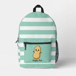 Mochila Impresa Feliz Personalizado de cacahuetes Kawaii - Tía son