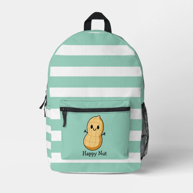 Mochila Impresa Feliz Personalizado de cacahuetes Kawaii - Tía son (Anverso)
