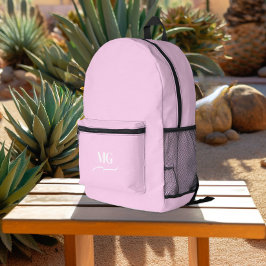 Mochila Impresa Femenina Rosa bonito Monogramada,
