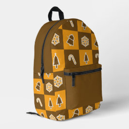 Mochila Impresa Festive Holiday Grid Pattern