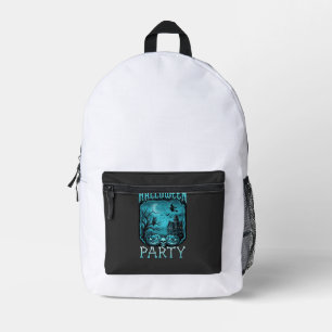 Mochila Impresa Fiesta de Halloween Casa Embrujada Calabazas Cráne