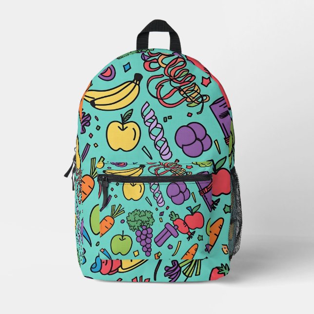 Mochila Impresa Fiesta de la fruta (Anverso)