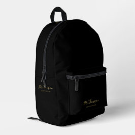 Mochila Impresa Firma elegante de script de negocio personalizada