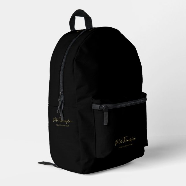 Mochila Impresa Firma elegante de script de negocio personalizada (Esquina izquierda trasera)