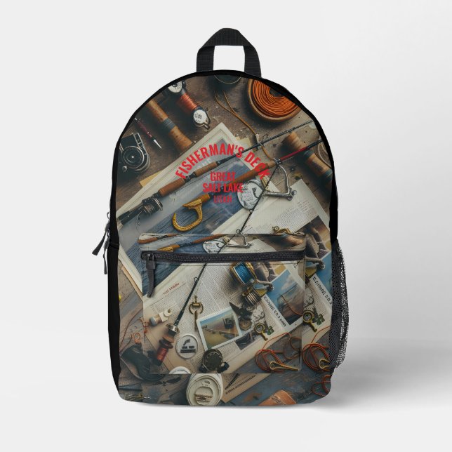 Mochila Impresa Fisherman’s Deck Custom Printed Backpack (Anverso)