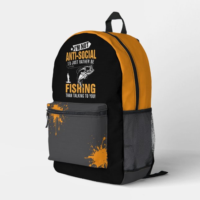 Mochila Impresa Fishing themed (Esquina derecha trasera )