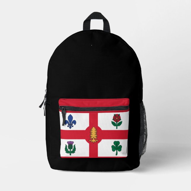 Mochila Impresa Flag of Montreal, Quebec (Anverso)