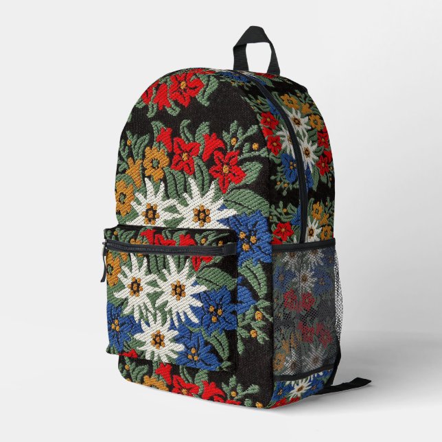 Mochila Impresa Flor alpina suiza Edelweiss (Esquina derecha trasera )