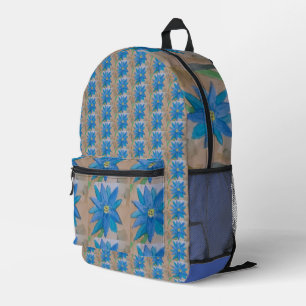 Mochila Impresa Flor azul