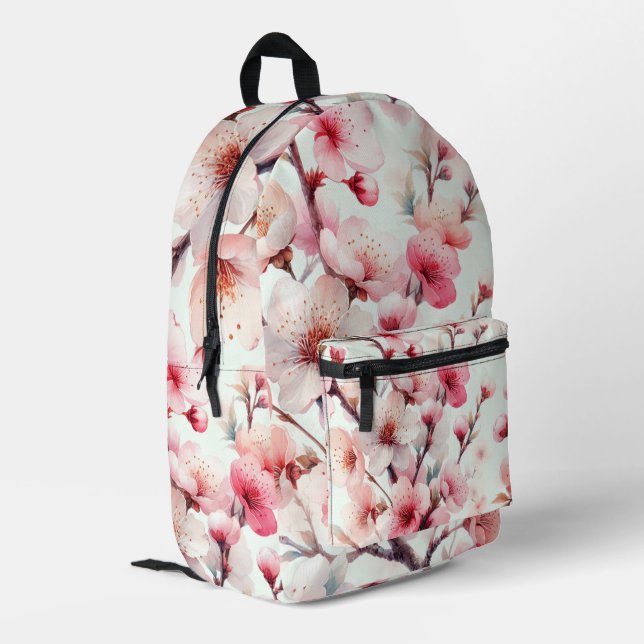 Mochila Impresa Flor de Cerezo (Esquina izquierda trasera)