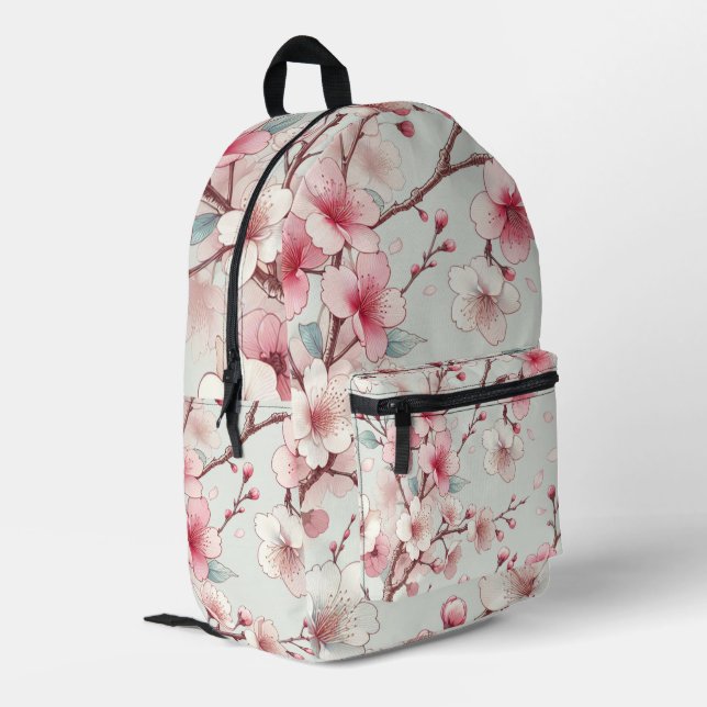 Mochila Impresa Flor de Cerezo (Esquina izquierda trasera)