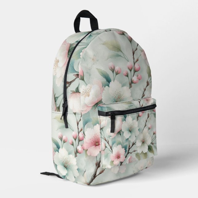 Mochila Impresa Flor de Cerezo (Esquina izquierda trasera)