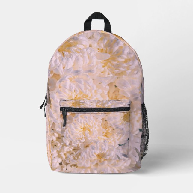 Mochila Impresa flor de crisantemo (Anverso)