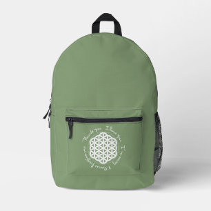 Mochila Impresa Flor de vida Ho'oponopono