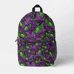 Mochila Impresa Flor Estatal Purple Lilac New Hampshire