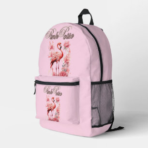 Mochila Impresa Flor Flamingo   Diseño rosa y floral
