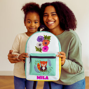 Mochila Impresa Flor Panda Pal