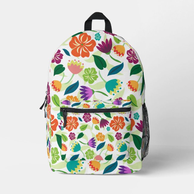 Mochila Impresa Floral (Anverso)
